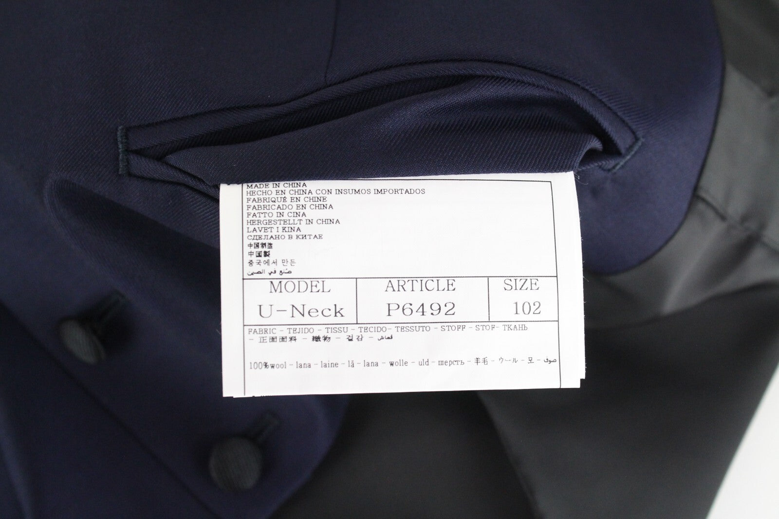 SUITSUPPLY Lazio Tuxedo Men's Suit UK42L Blue Wool Slim 3-Piece S130