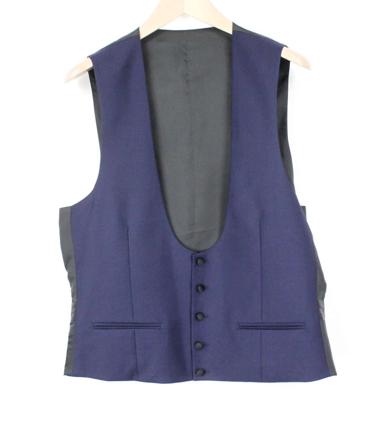 SUITSUPPLY Lazio Tuxedo Men's Suit UK42L Blue Wool Slim 3-Piece S130