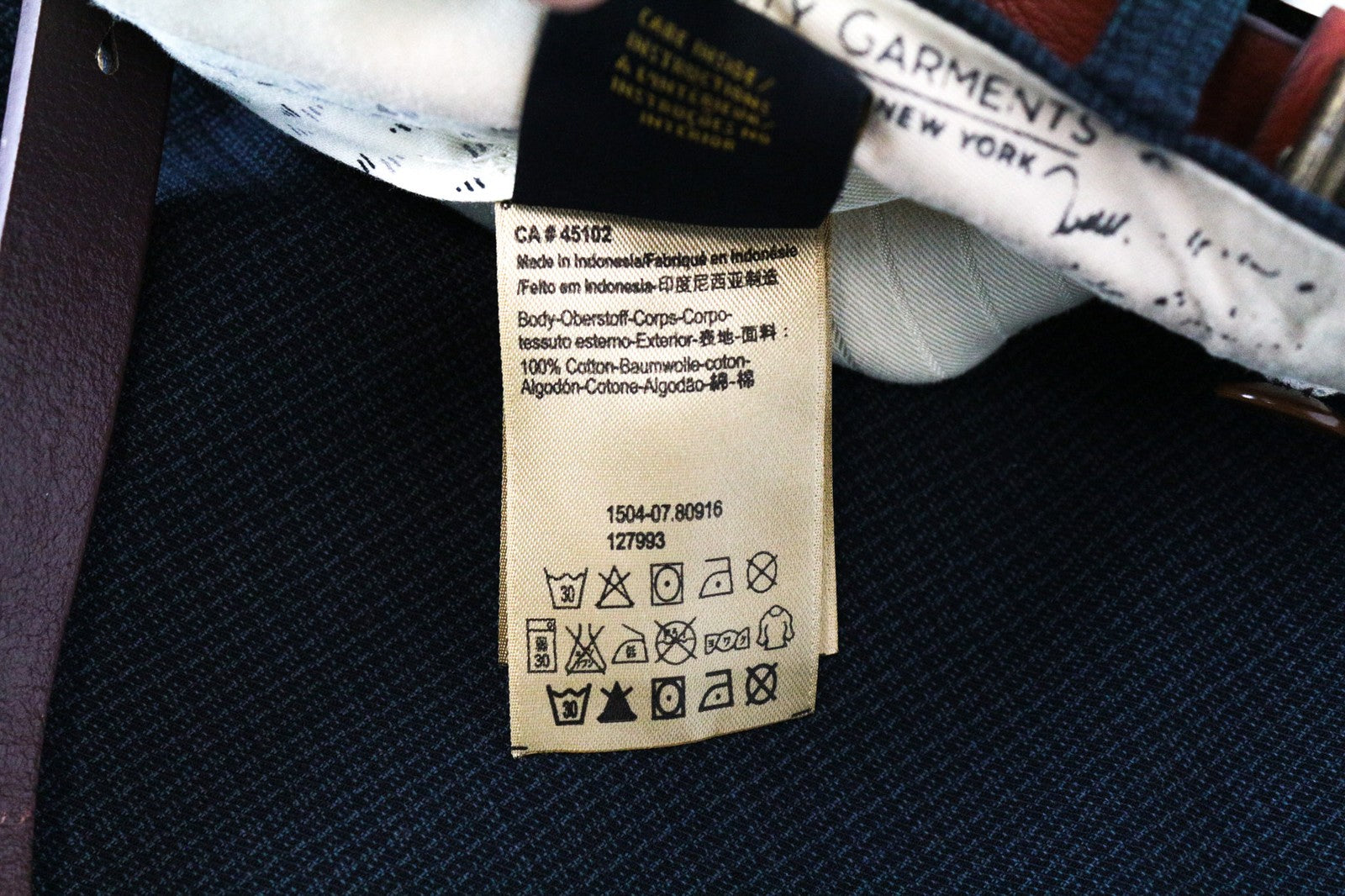 SCOTCH & SODA Stuart Men's W33/L34 Blue Slim Cotton Trousers Pleated