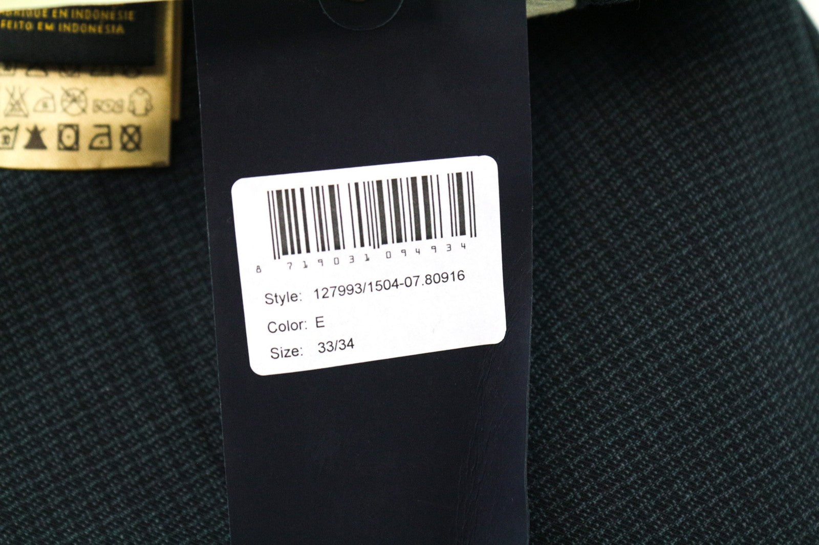 SCOTCH & SODA Stuart Men's W33/L34 Blue Slim Cotton Trousers Pleated