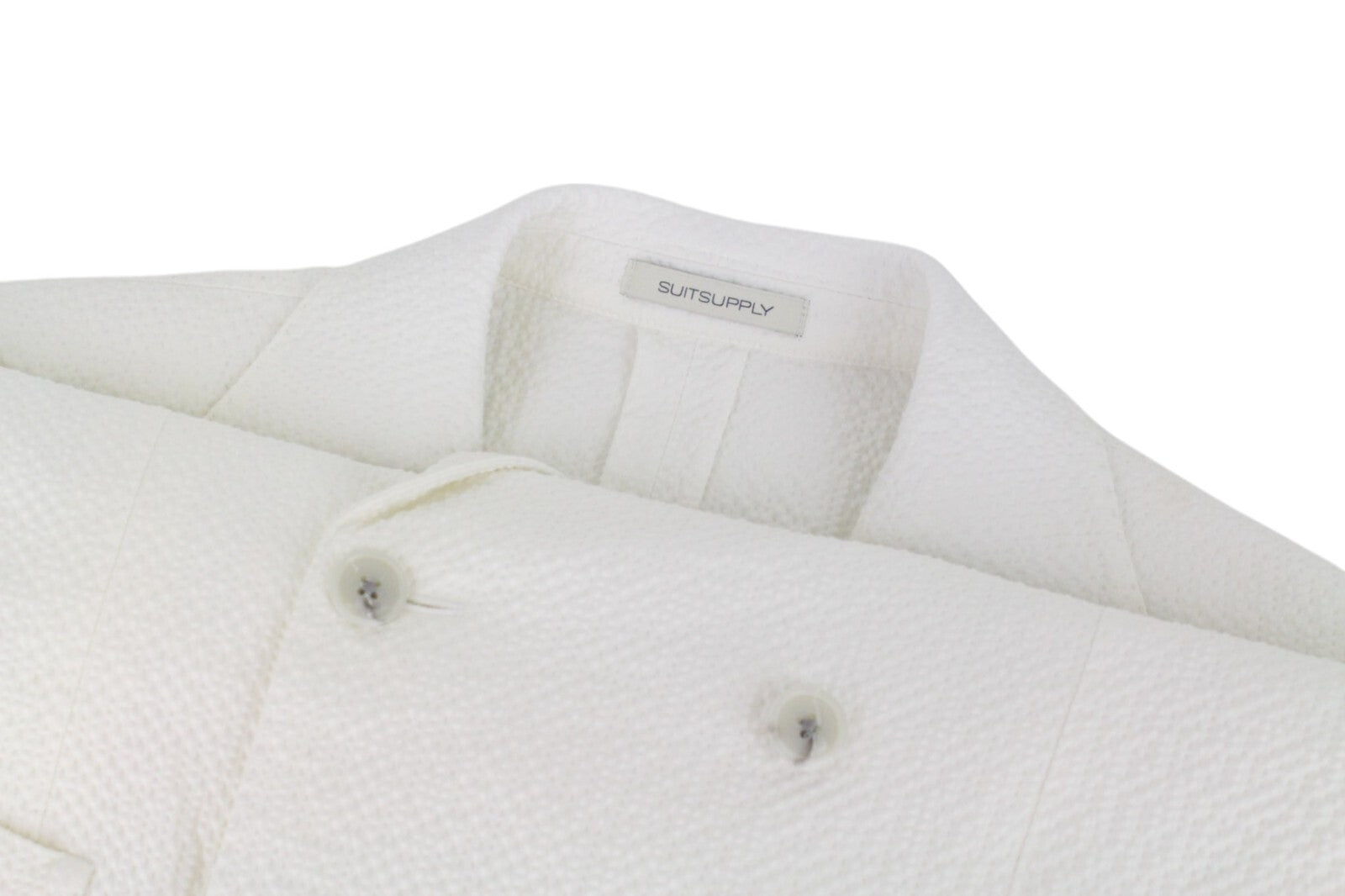 SUITSUPPLY Havana Men's Suit UK38R Off-White Stretch Slim Cotton 2-Piece Fit