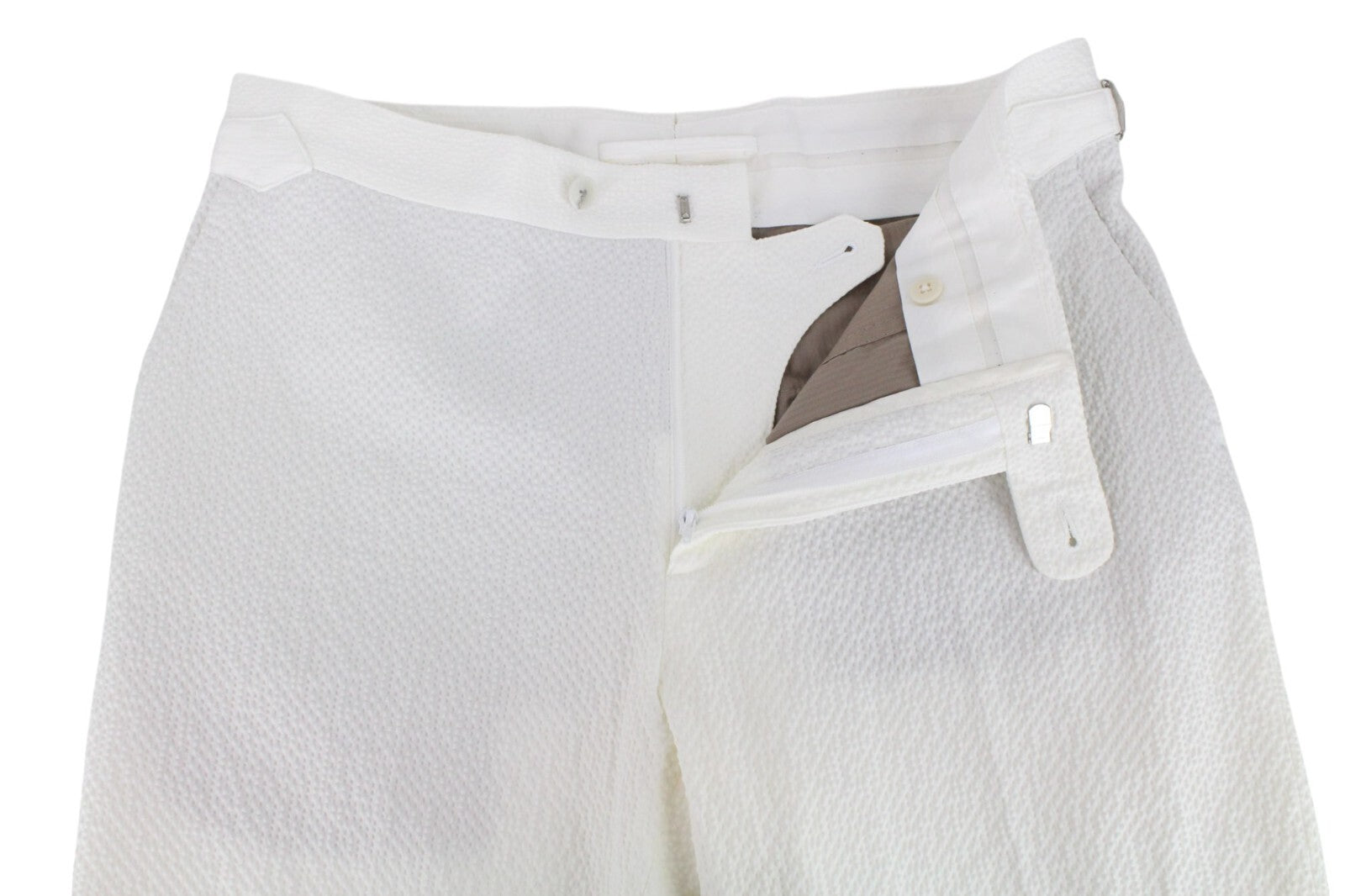 SUITSUPPLY Havana Men's Suit UK38R Off-White Stretch Slim Cotton 2-Piece Fit