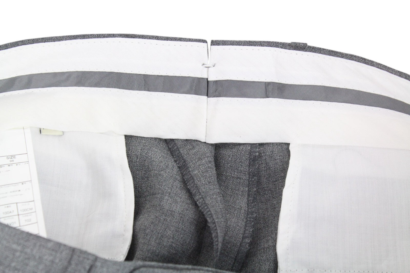 SUITSUPPLY Lazio Men's Suit UK40L Grey Wool Slim Melange Tropical 2-Piece Suit