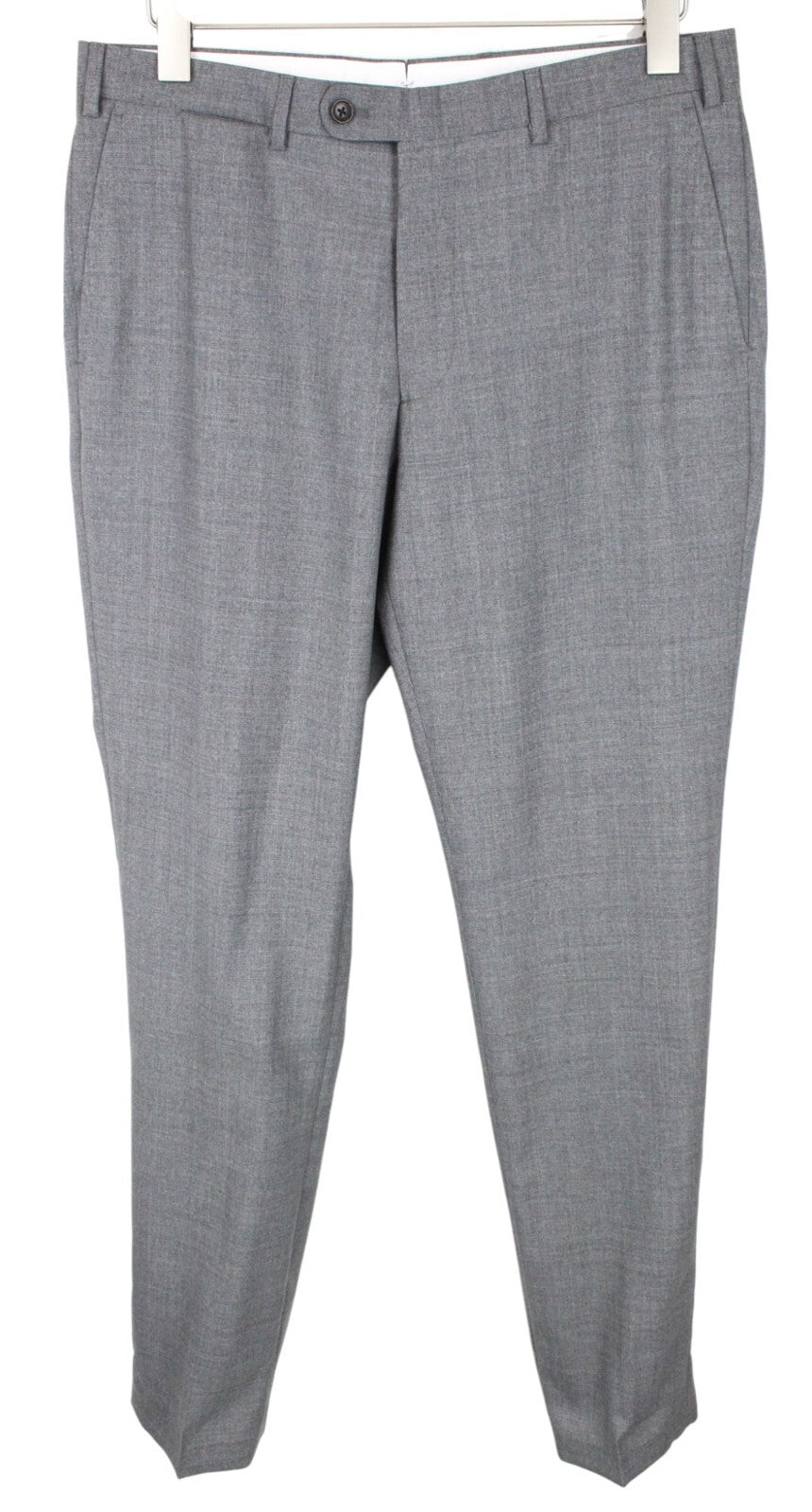 SUITSUPPLY Lazio Men's Suit UK40L Grey Wool Slim Melange Tropical 2-Piece Suit