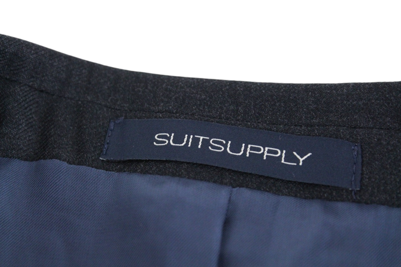 SUITSUPPLY Napoli Men's Suit UK40L Blue Melange Wool S110s 2-Piece Formal Set