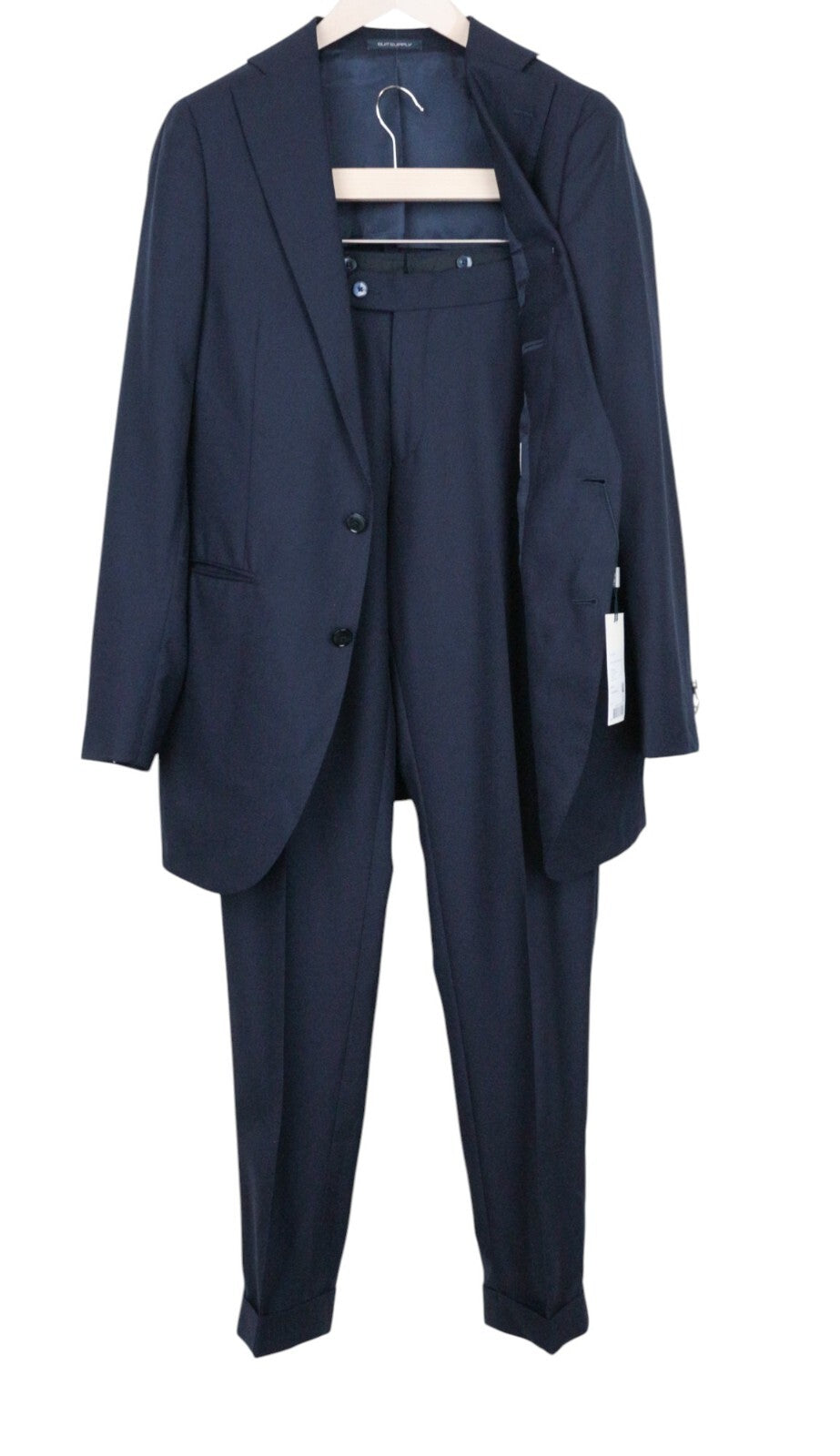 SUITSUPPLY La Spalla Men's Suit UK36R Blue 2-Piece Slim Fit Pure Wool Business