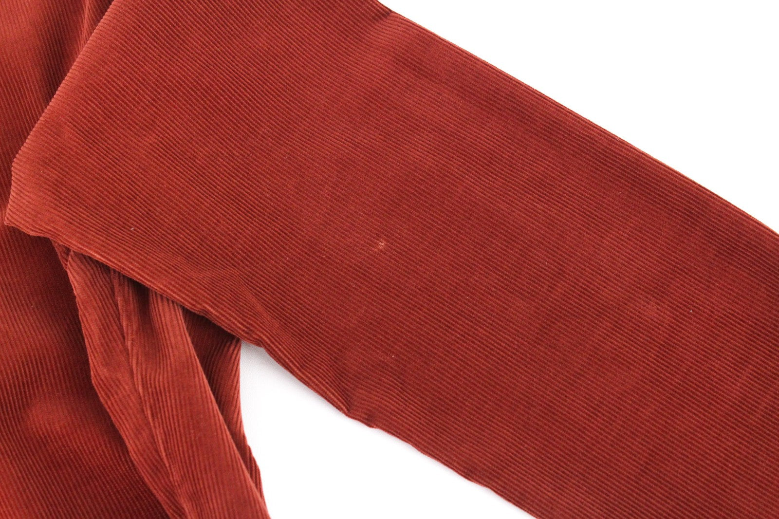 SUITSUPPLY Men's Shirt ~2XS Red Cotton Corduroy Slim Fit Velvet Button-Up Top