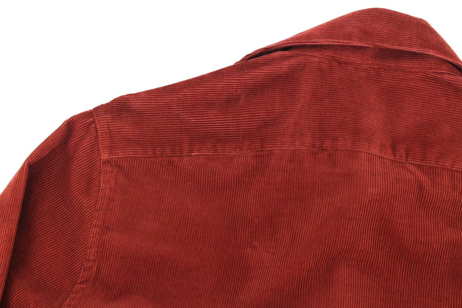 SUITSUPPLY Men's Shirt ~2XS Red Cotton Corduroy Slim Fit Velvet Button-Up Top
