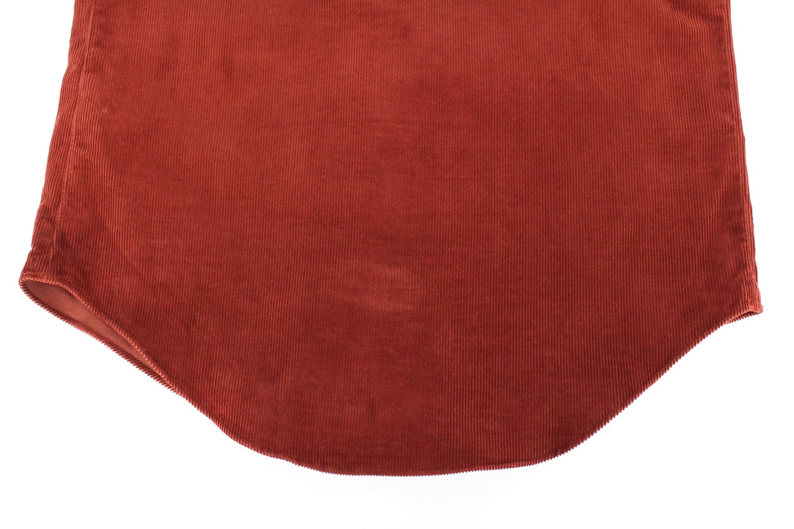 SUITSUPPLY Men's Shirt ~2XS Red Cotton Corduroy Slim Fit Velvet Button-Up Top