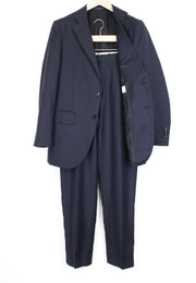 SUITSUPPLY La Spalla Men's Suit UK38S Blue Slim Fit S110s Wool Melange 2-Piece