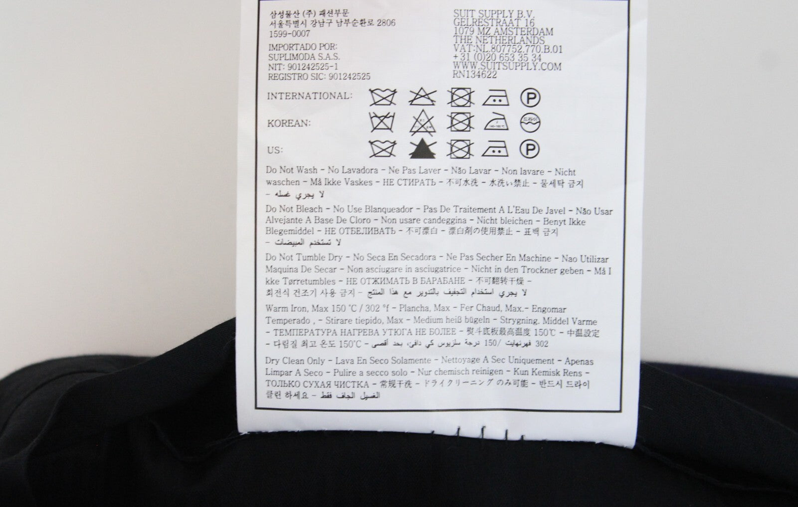 SUITSUPPLY La Spalla Men's Suit UK46L Blue Striped Wool 2-Piece Melange Outfit