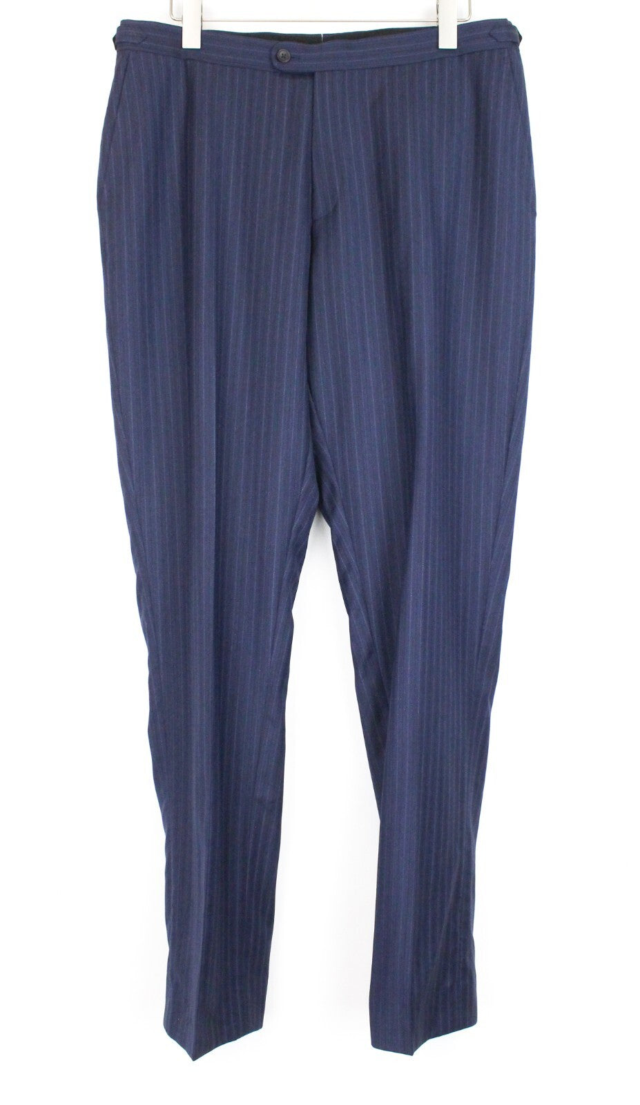 SUITSUPPLY La Spalla Men's Suit UK46L Blue Striped Wool 2-Piece Melange Outfit