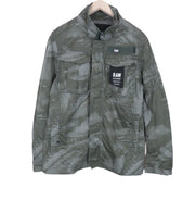 G-STAR Men's Jacket S Zip Duck Hunt Twill Melange Overshirt Green Patterned