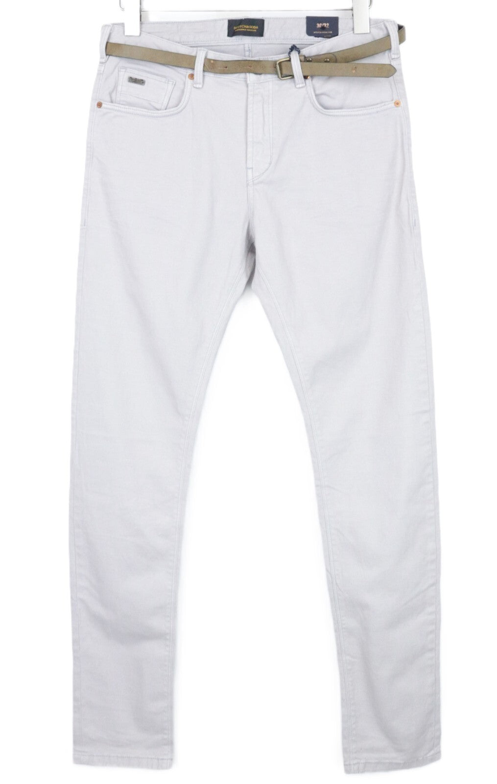 SCOTCH & SODA Dylan Men's Trousers W30/L32 Beige Slim Chino Super Classic Fit