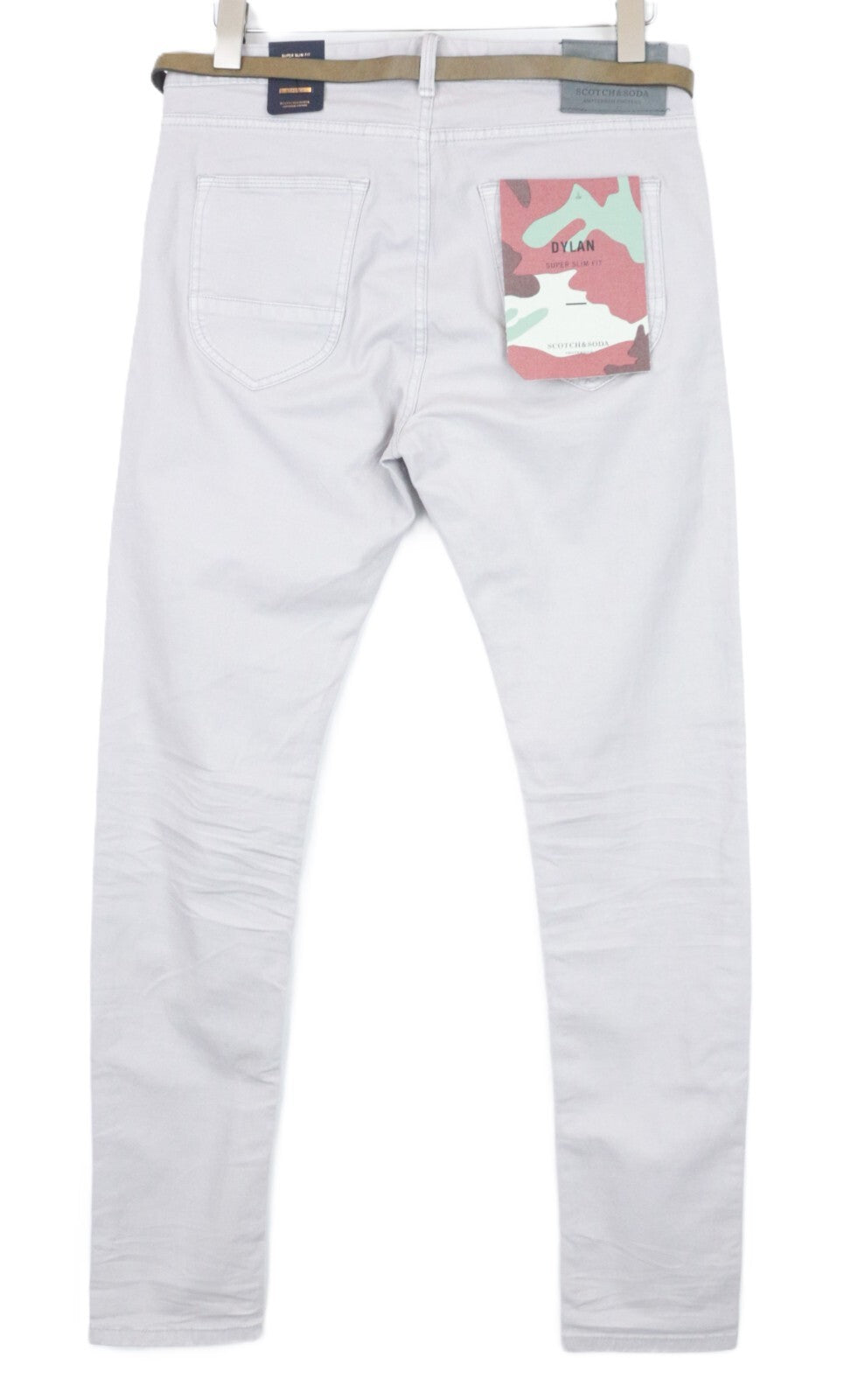 SCOTCH & SODA Dylan Men's Trousers W30/L32 Beige Slim Chino Super Classic Fit