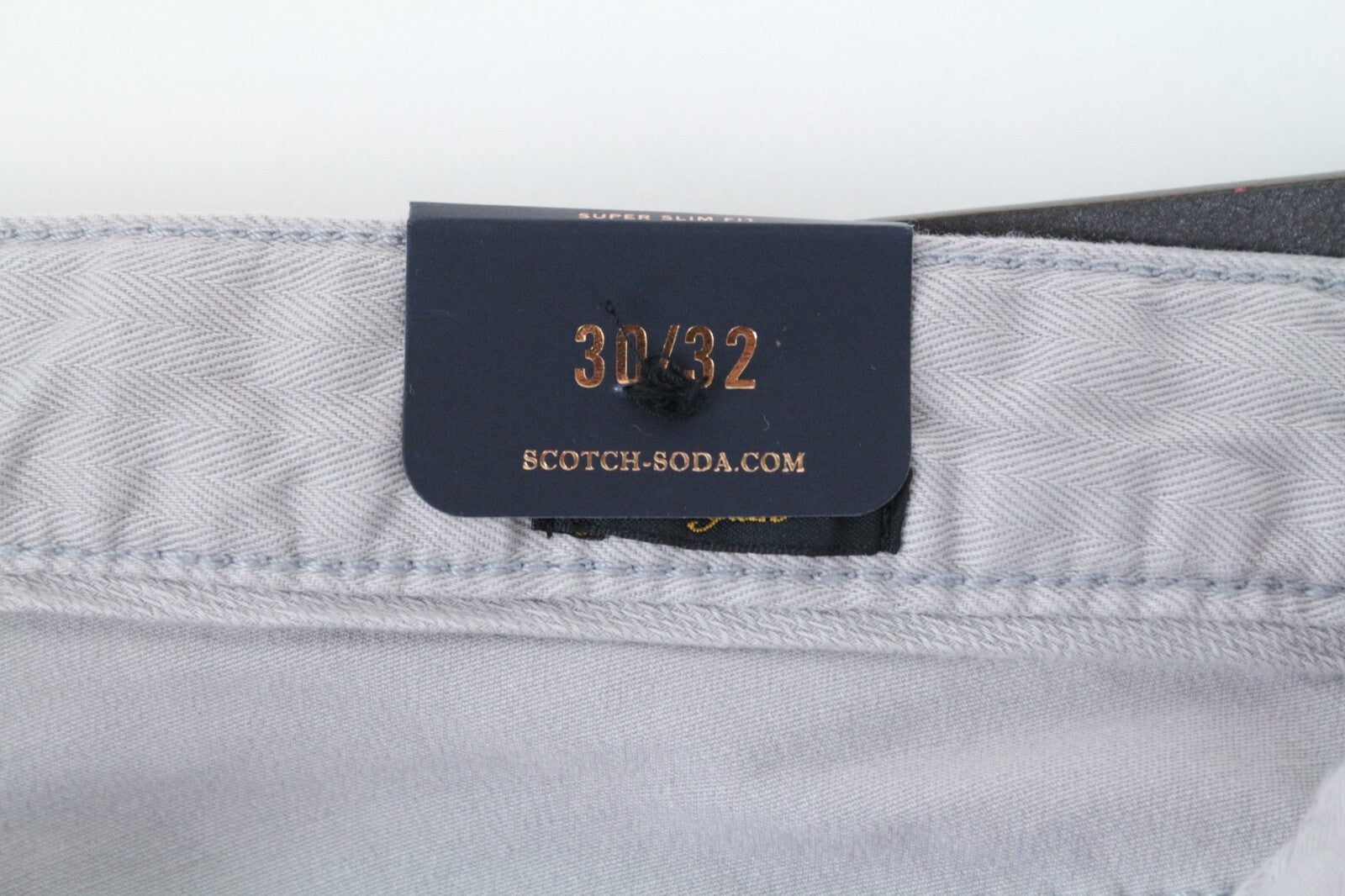 SCOTCH & SODA Dylan Men's Trousers W30/L32 Beige Slim Chino Super Classic Fit