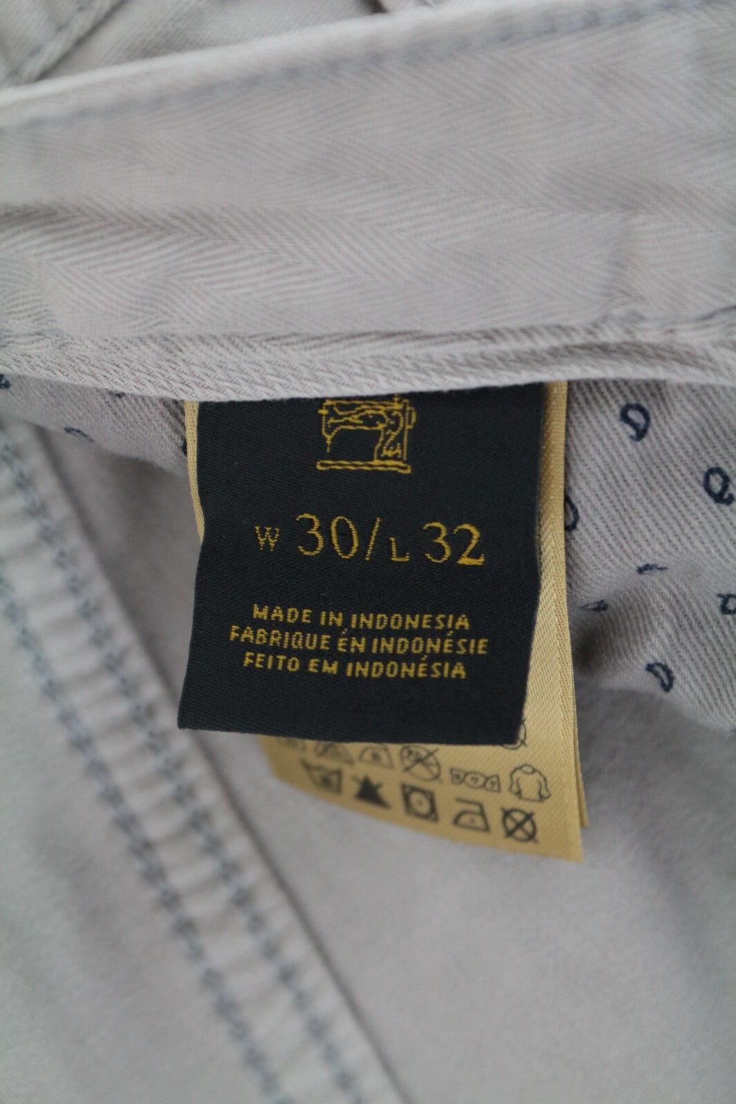 SCOTCH & SODA Dylan Men's Trousers W30/L32 Beige Slim Chino Super Classic Fit