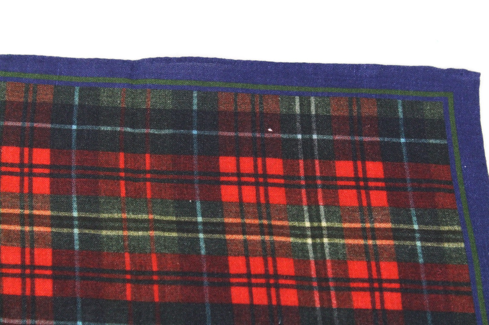 SUITSUPPLY Men's Pocket Square Red Checked Melange Linen 32x32 Formal Accessory