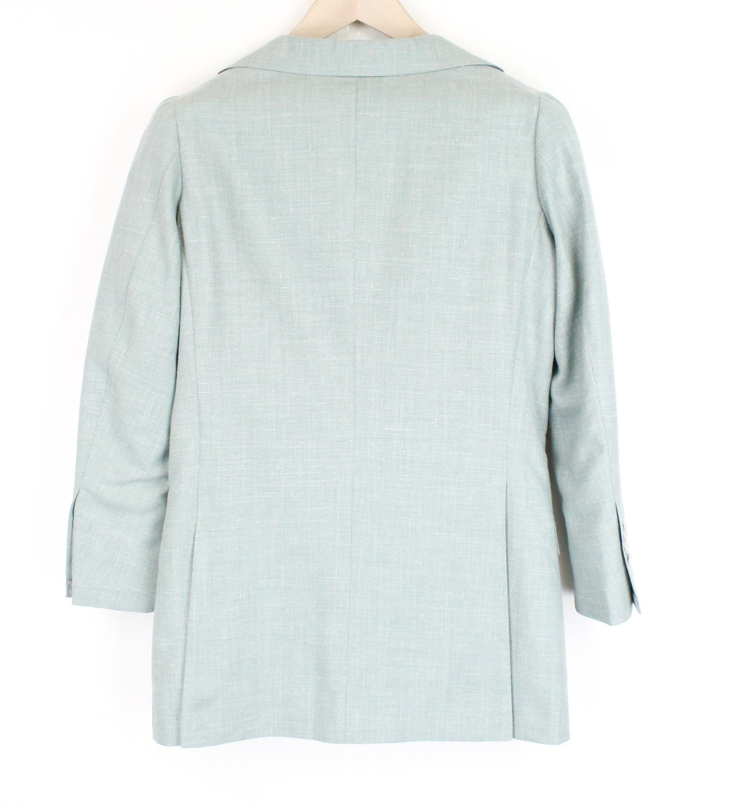 SUITSUPPLY La Spalla vyriškas švarkas UK32R žalias vilnonis šilkinis lininis plonas melanžo kirpimas 