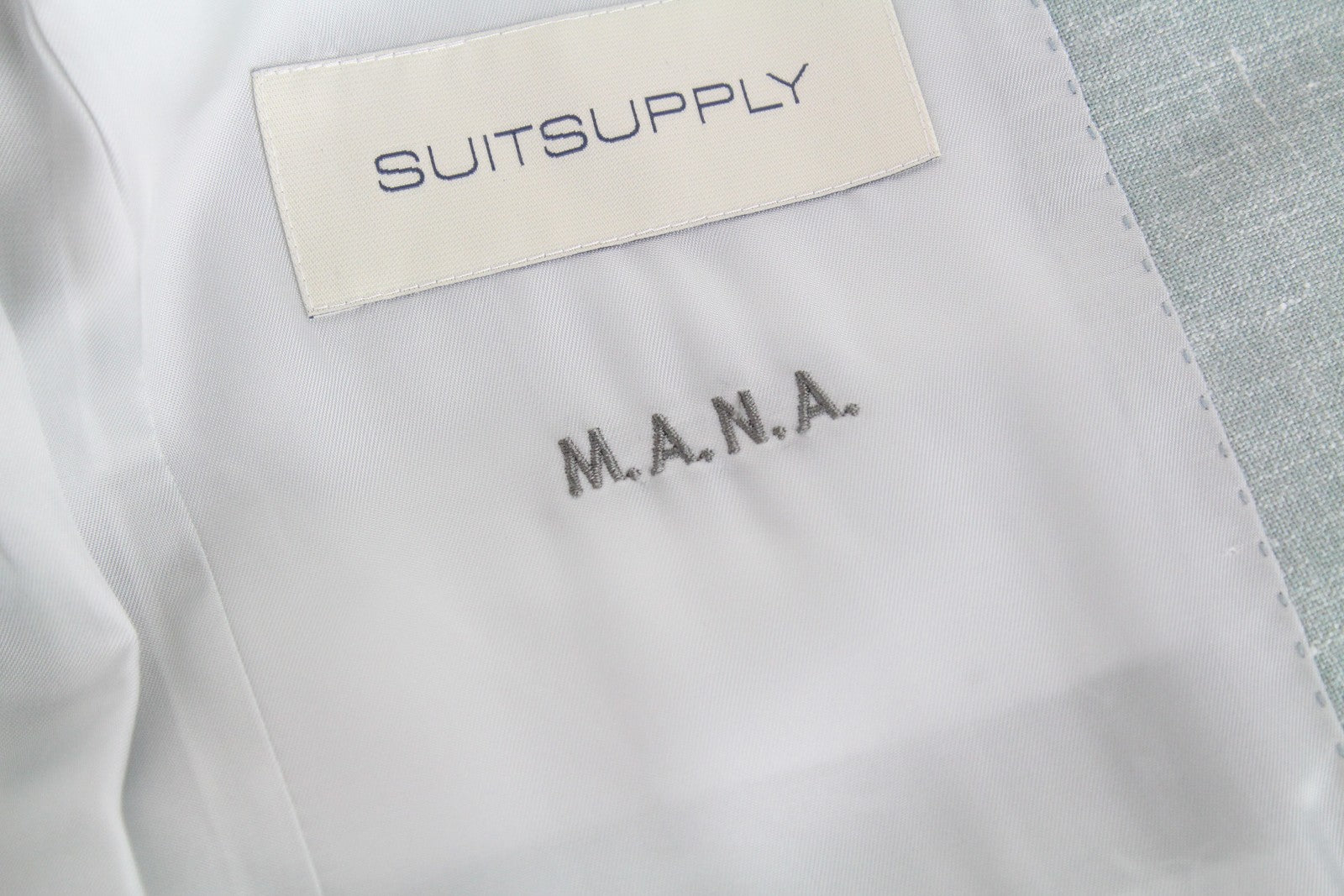 SUITSUPPLY La Spalla vyriškas švarkas UK32R žalias vilnonis šilkinis lininis plonas melanžo kirpimas 