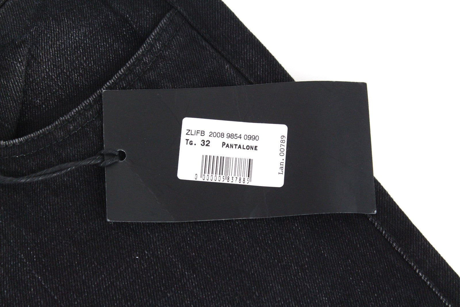 RICHMOND Men's Jeans IT32 Black Buttoned Skinny Fit Classic Low-Rise Style