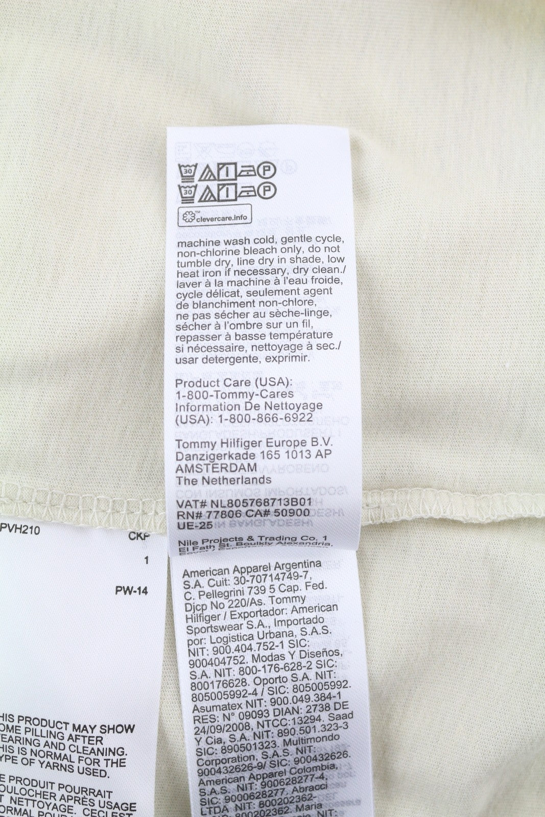 TOMMY HILFIGER TJM Slim Jaspe C Neck Men T-Shirt XL Off White Short Sleeve Logo