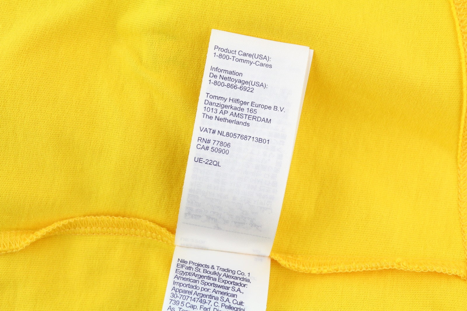 TOMMY HILFIGER TJM Chest Logo Pollen Men T-Shirt L Yellow Short Sleeve Crew Neck