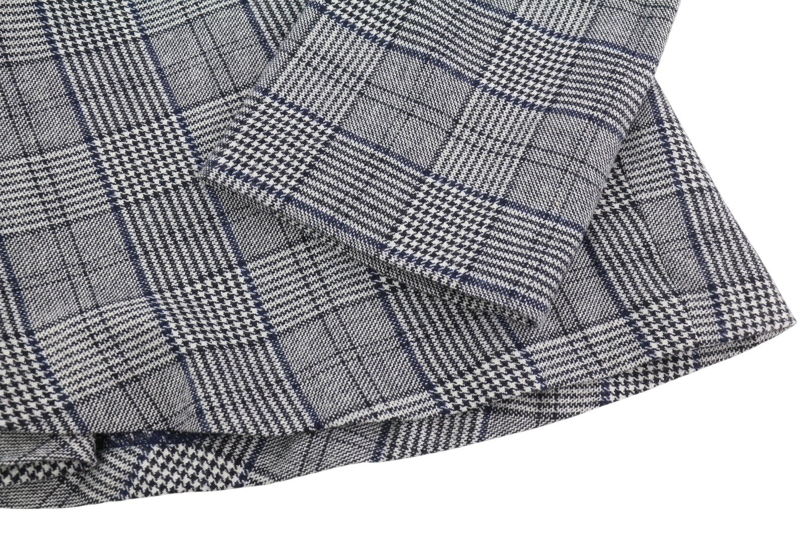 GANT Checked Flare Women Dress EU38 Grey 3/4 Sleeve Round Neck Plaid Print Mini