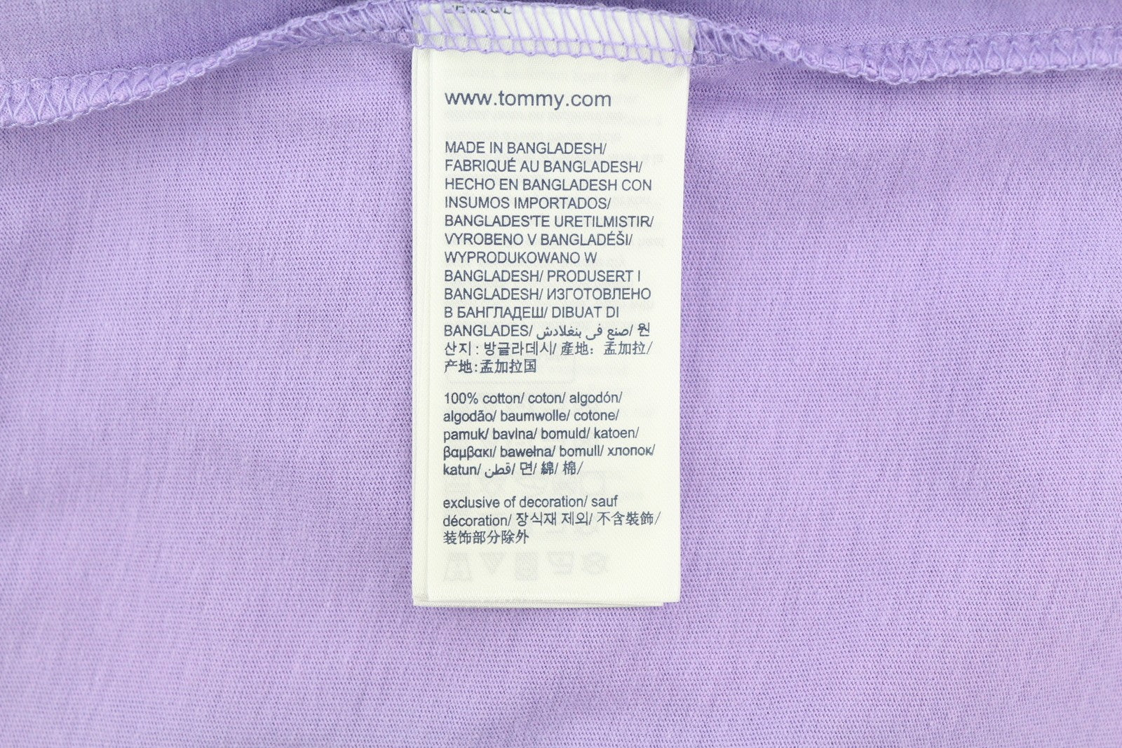 TOMMY HILFIGER TJM Chest Logo Violet Men T-Shirt S Short Sleeve Crew Neck Tricot