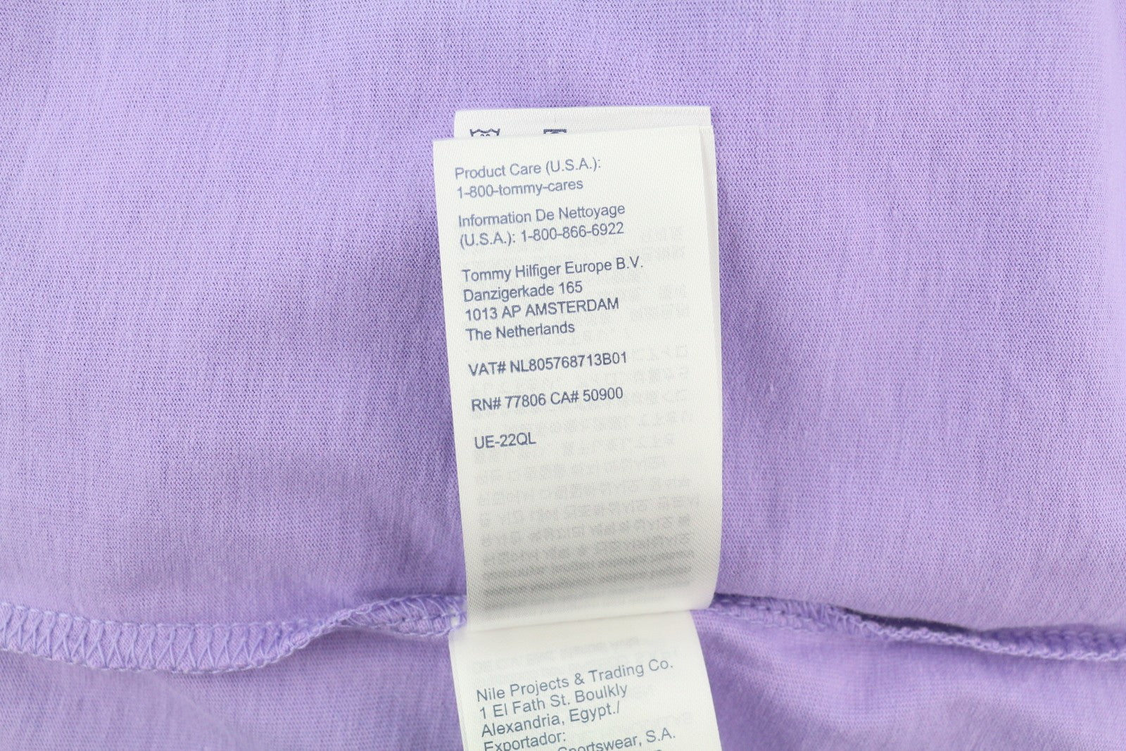 TOMMY HILFIGER TJM Chest Logo Violet Men T-Shirt S Short Sleeve Crew Neck Tricot