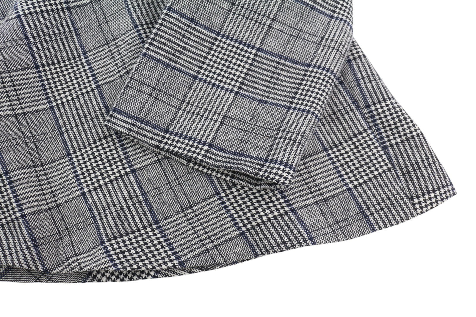 GANT Checked Flare Women Dress EU36 Grey 3/4 Sleeved Round Neck Plaid Print Mini