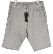 ANTONY MORATO Men Shorts 2XL Melange Grey Sweat Drawstrings Waist Pockets Logo