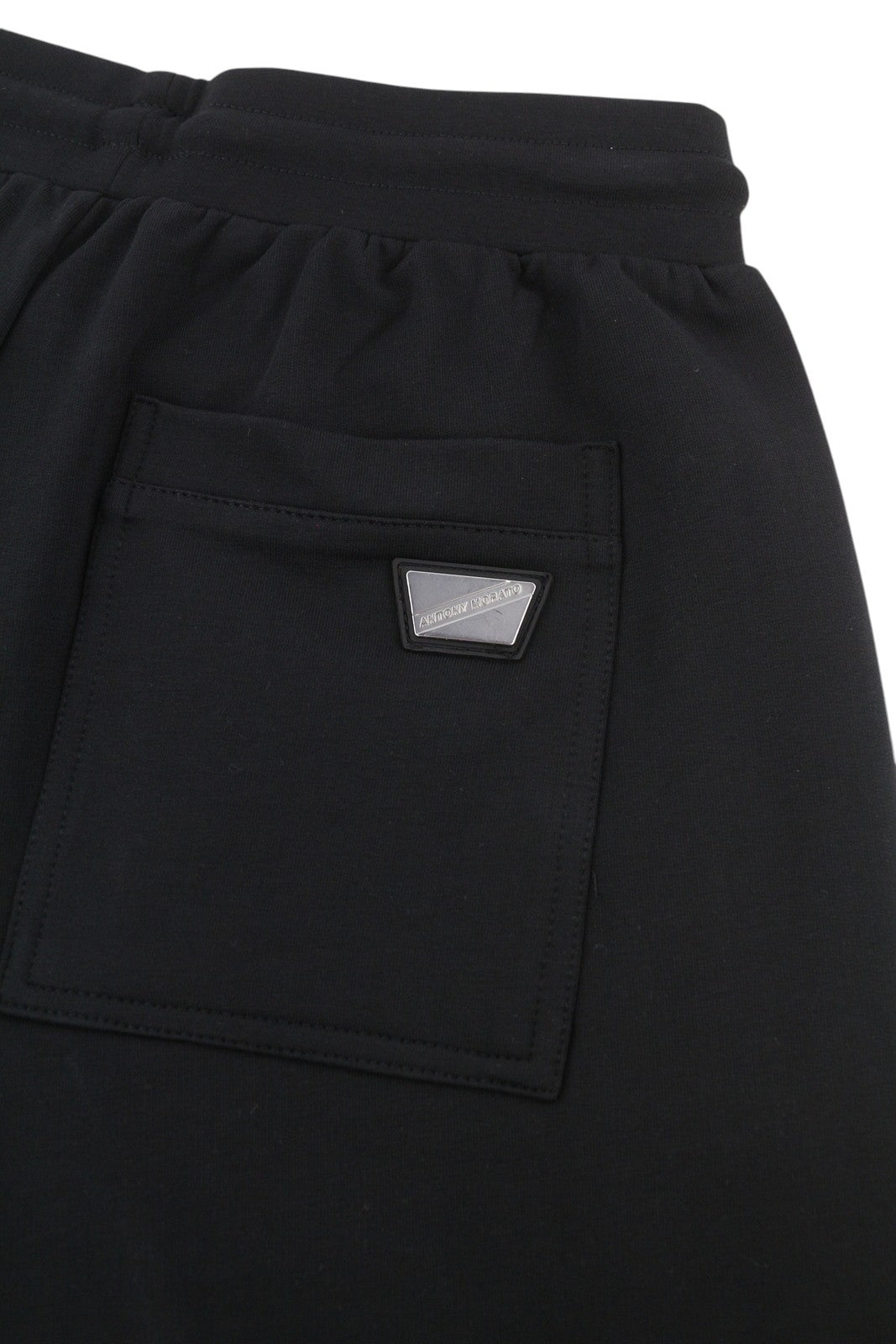 ANTONY MORATO Men Shorts S Black Drawstring Waist Zipped Pockets Sweat Logo