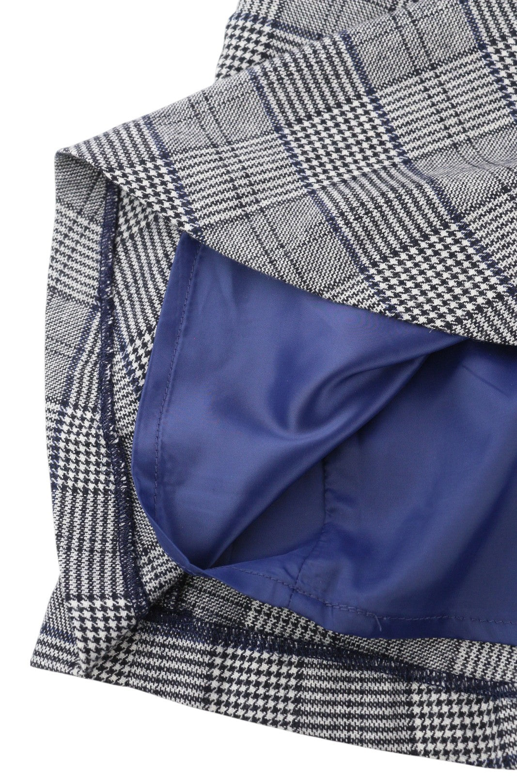 GANT Checked Flare Women Dress EU36 Grey 3/4 Sleeve Round Neck Plaid Print Mini