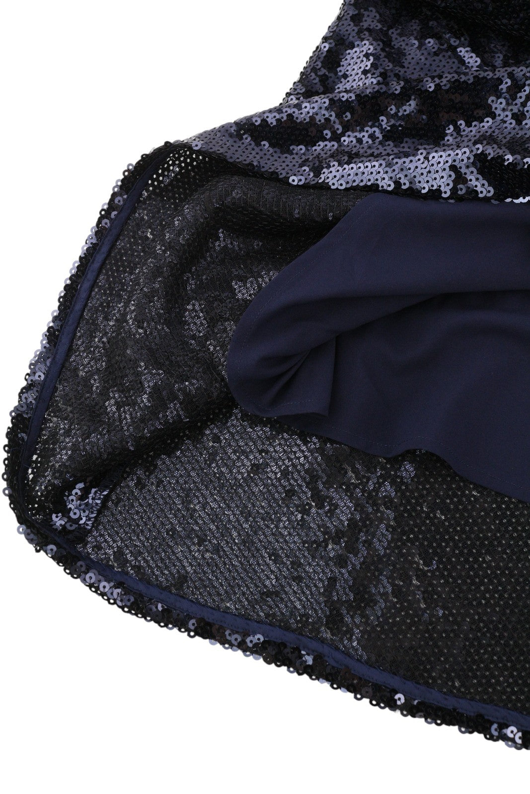 GANT Full Length Sequin Women Skirt EU34 Dark Blue Shiny Fitted Zip Fly Lined