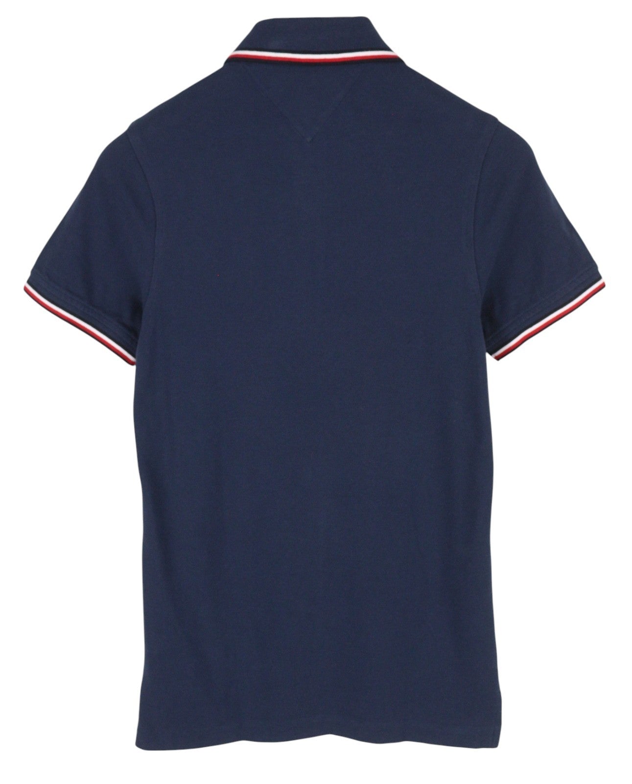 TOMMY HILFIGER Tipped SL Blue Men T-Shirt XS Organic Cotton Slim Fit Polo RRP€80