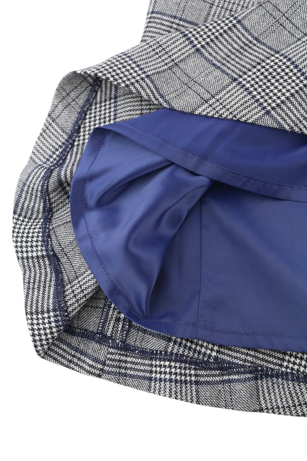 GANT Checked Flare Women Dress EU38 Grey 3/4 Sleeved Round Neck Plaid Print Mini