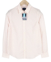 GANT Fairly Dot Stretch Women Shirt EU34 Spread Neck button-Up Patterned White