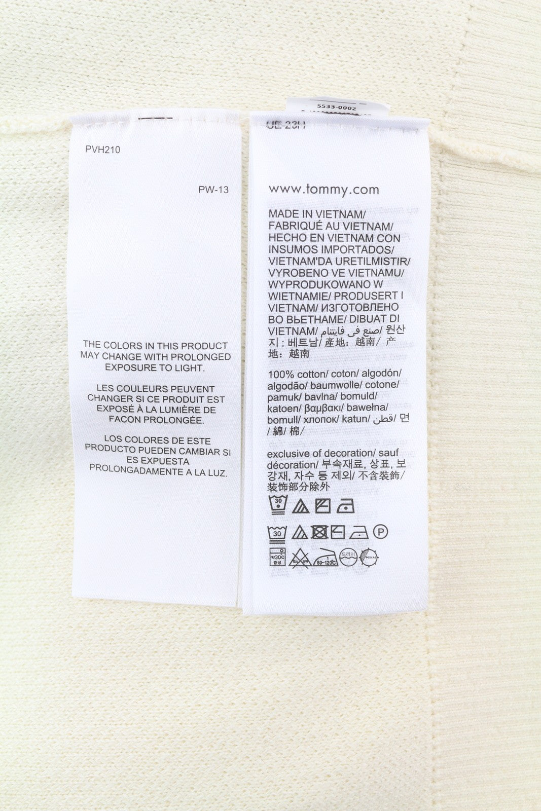 TOMMY HILFIGER Monotype Men Jumper S Pullover Crew Neck Tight-Knit Logo Beige