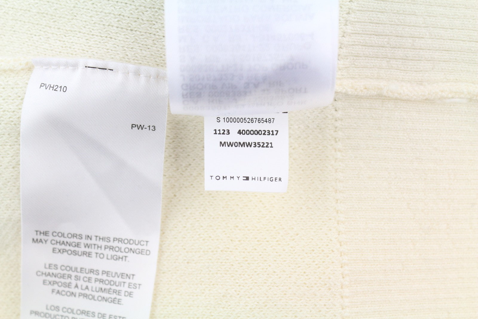 TOMMY HILFIGER Monotype Men Jumper S Pullover Crew Neck Tight-Knit Logo Beige