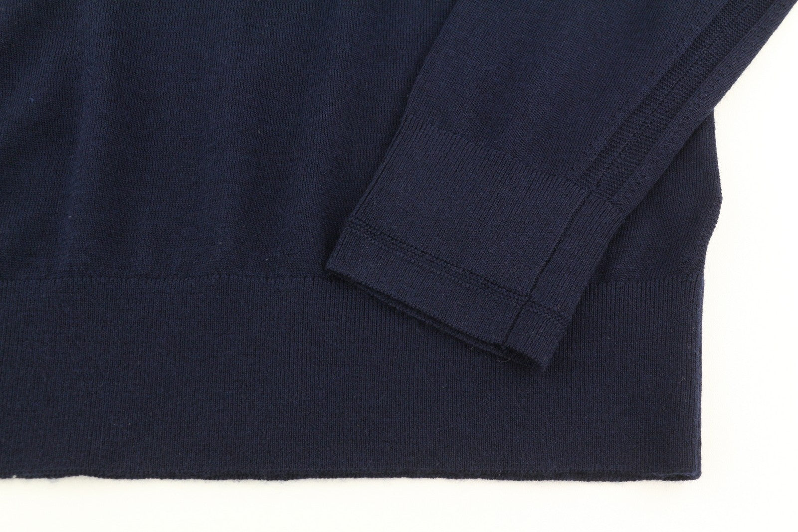 TOMMY HILFIGER Luxury Wool Silk Men Jumper M Dark Blue Pullover Crew Neck Knit