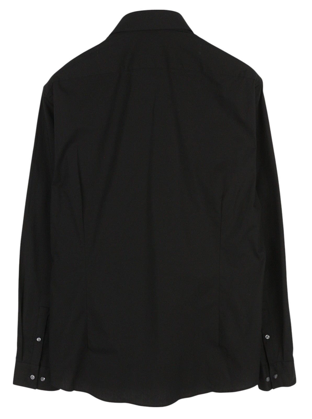 CALVIN KLEIN Poplin Stretch Slim Men Formal Shirt 42 16 1/2 XL Black Button-Up