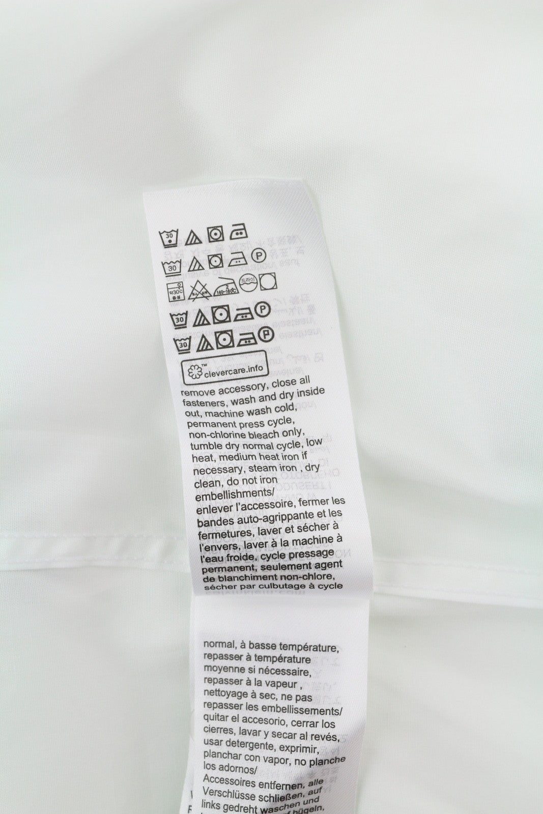 CALVIN KLEIN Poplin Stretch Slim Men Formal Shirt 41 / 16 L White Button Spread