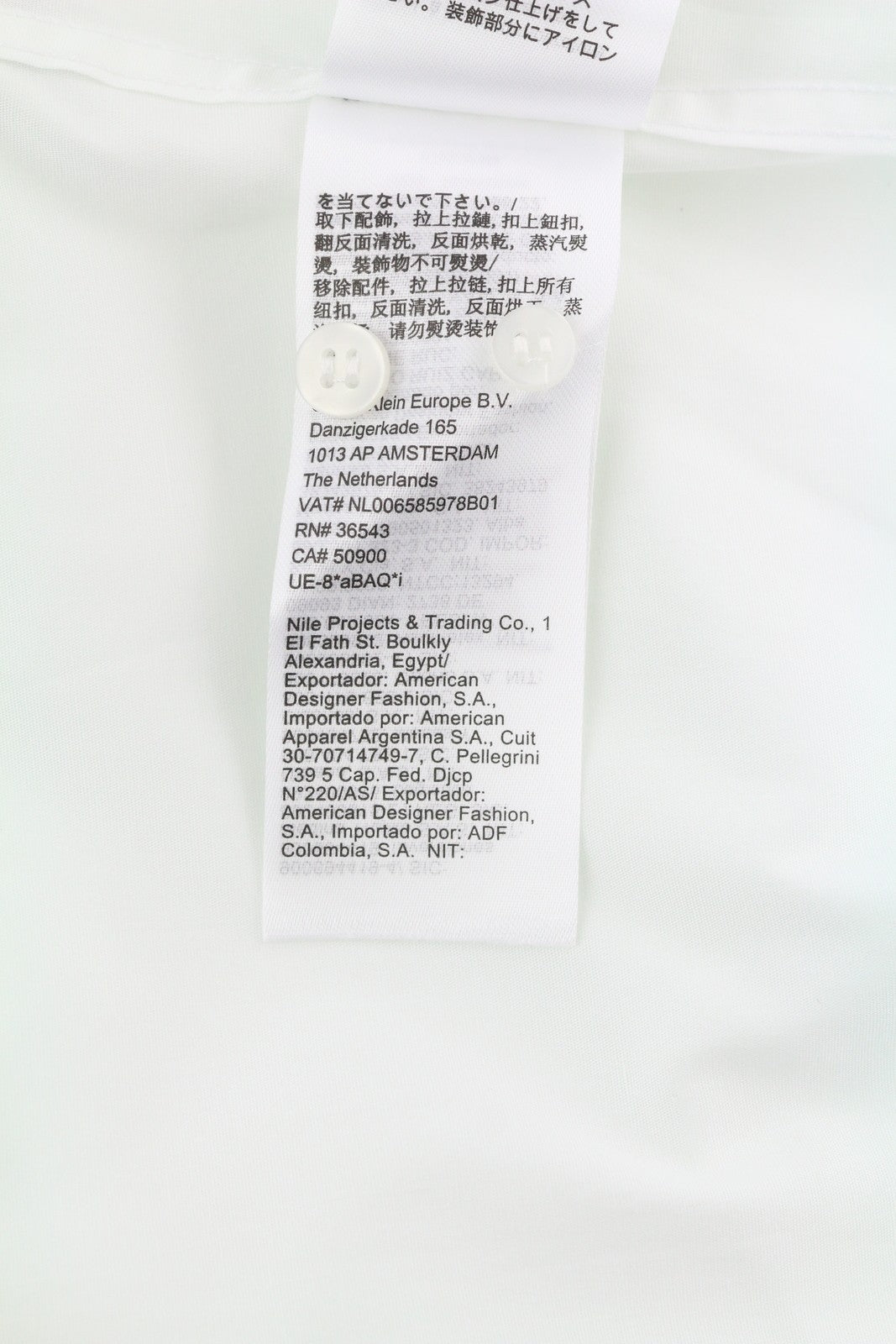 CALVIN KLEIN Poplin Stretch Slim Men Formal Shirt 41 / 16 L White Button Spread