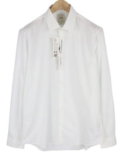 CALVIN KLEIN Poplin Stretch Slim Men Formal Shirt 43 / 17 XL White Button Spread
