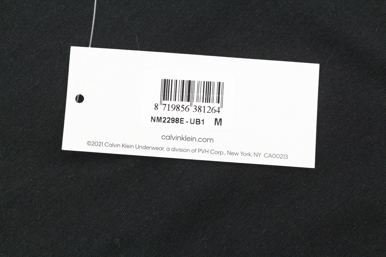 CALVIN KLEIN Men T-Shirt M Black Short Sleeve Tricot Stretch Crew Neck Logo