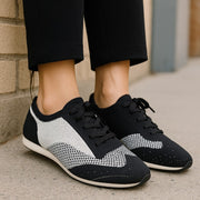 EMPORIO ARMANI Women Sneakers EU37 Low Top Lace Up Knitted Trainers RRP€270