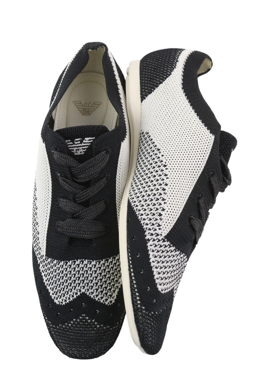 EMPORIO ARMANI Women Sneakers EU37 Low Top Lace Up Knitted Trainers RRP€270