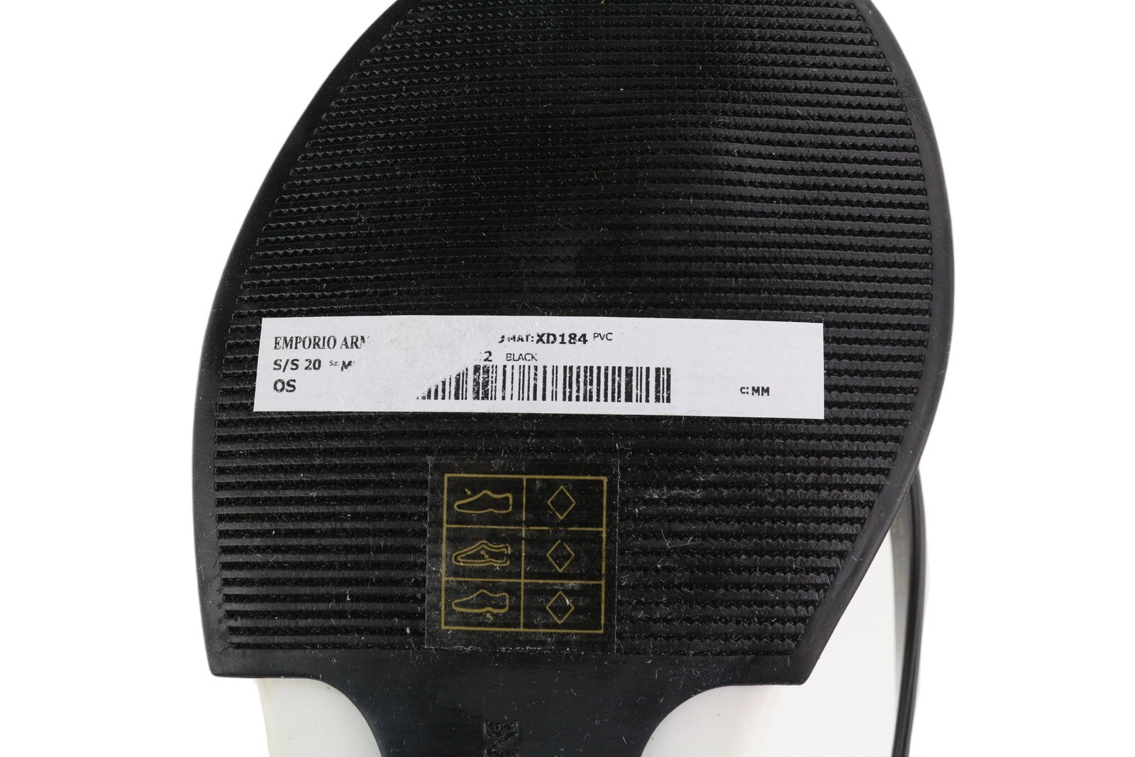 EMPORIO ARMANI Women Sandals EU37 Black Jelly Thong Slingback Strap Open Toe