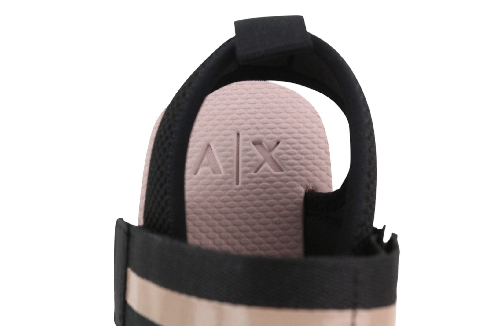 EMPORIO ARMANI Women Sandals EU37 Pink Black Chunky Platform Open Toe Flats